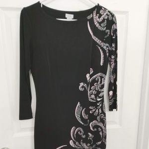 Long Sleeve Embellished Dress Cache